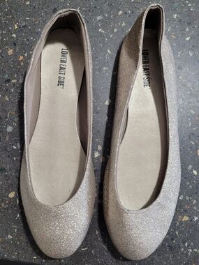 Lower East Side Women's Glitter Ballet Flats - Champagne